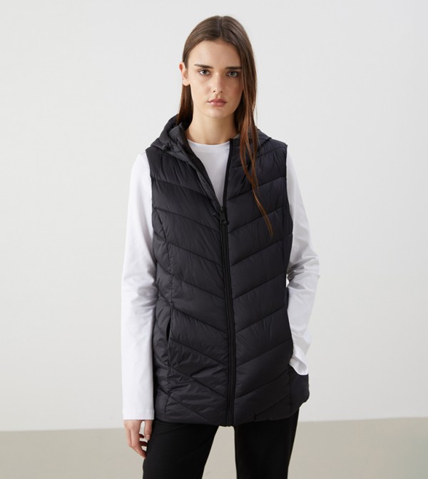 LC Waikiki  Puffer & Quilted Jackets - Black Puffer & Quilted Jackets