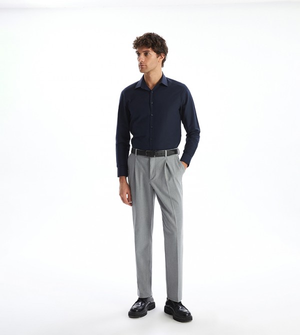 LC Waikiki Shirts - Navy Casual Shirts