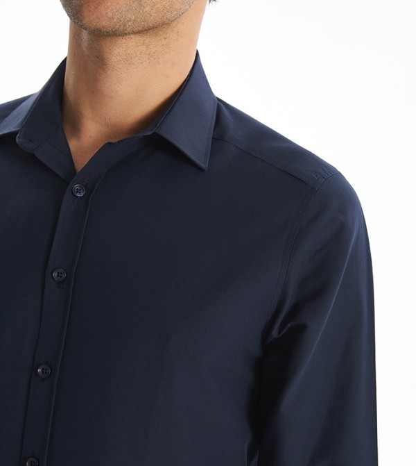 LC Waikiki Shirts - Navy Casual Shirts