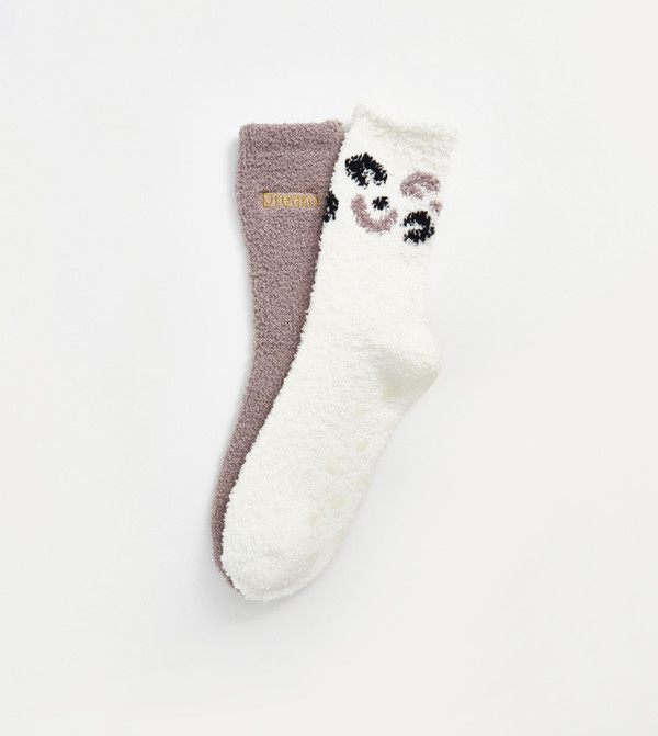 اٍل سي واي كيكي  جوارب   - بيج Calf Length Socks