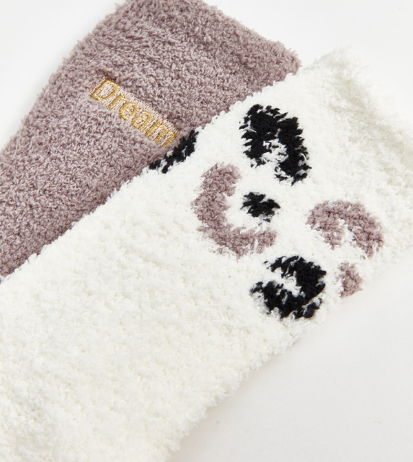 اٍل سي واي كيكي  جوارب   - بيج Calf Length Socks