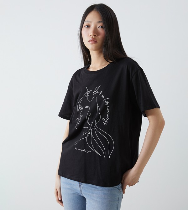 اٍل سي واي كيكي اٍل سي واي كيكي - أسود تيشيرتات كاجوال