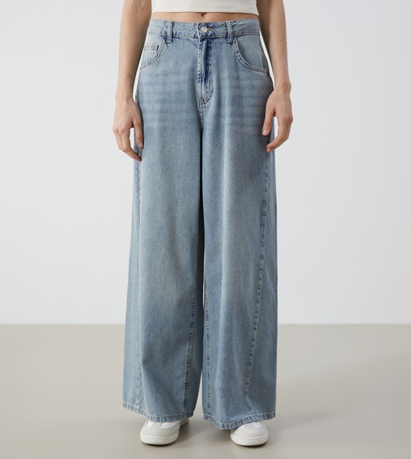 LC Waikiki LC Waikiki - Blue Wide Leg Jeans