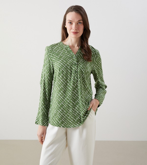 اٍل سي واي كيكي اٍل سي واي كيكي - أخضر غامق  Casual Tops