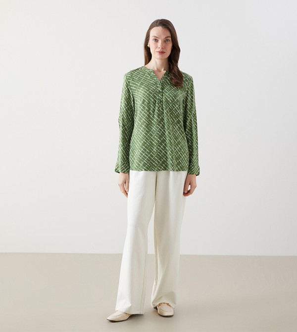 اٍل سي واي كيكي اٍل سي واي كيكي - أخضر غامق  Casual Tops