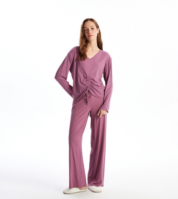 اٍل سي واي كيكي  ملابس نوم - بنفسجي  Pyjama Set