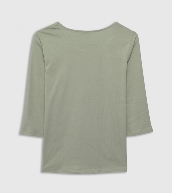 اٍل سي واي كيكي  تيشيرتات كاجوال - أخضر Long Sleeve T-Shirts