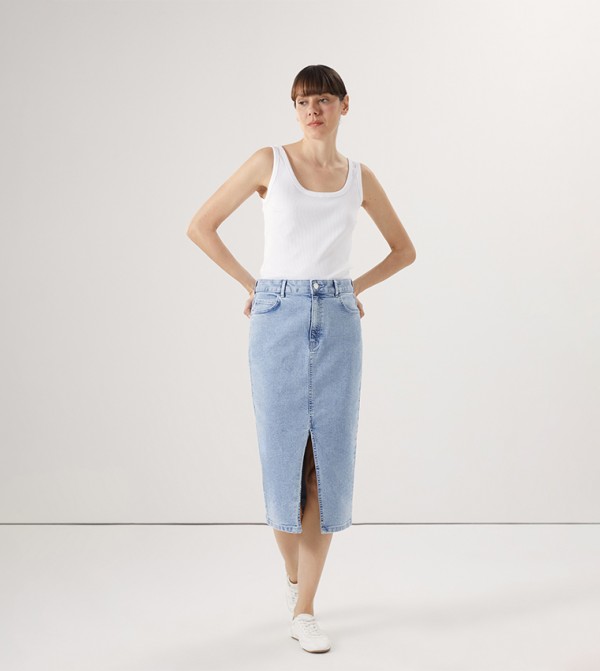 LC Waikiki LC Waikiki - Light Blue Midi Skirts