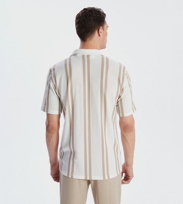LC Waikiki  Shirts - Beige Casual Shirts