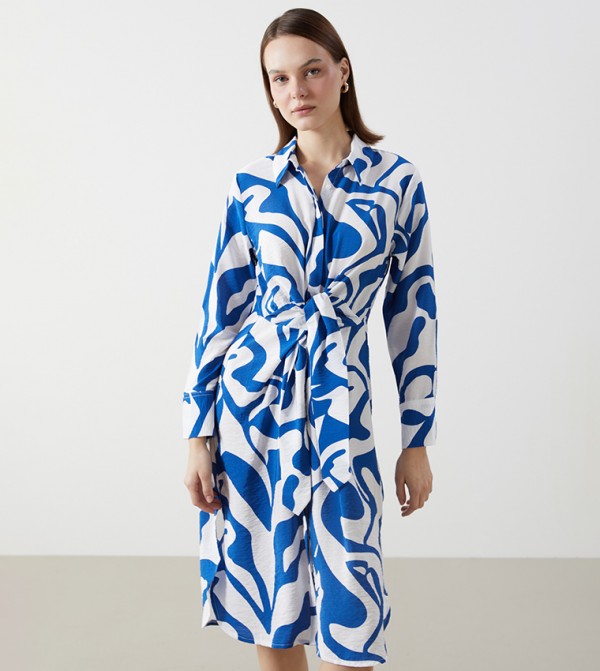 LC Waikiki  Dresses - Blue Shirt & T-Shirt Dresses