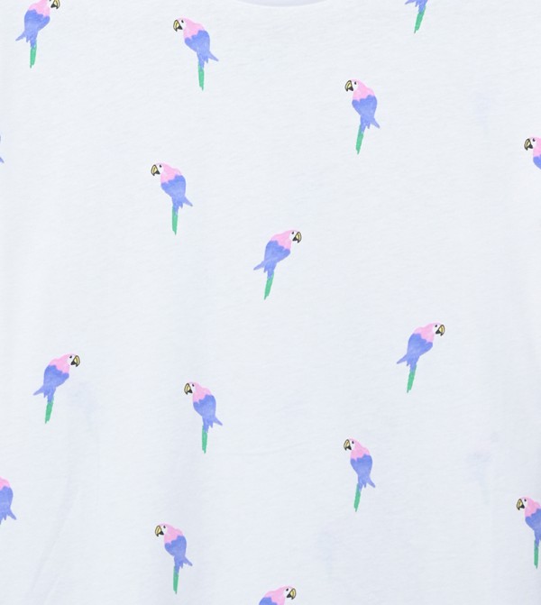 اٍل سي واي كيكي  تيشيرتات كاجوال - أبيض Short Sleeve T-Shirts