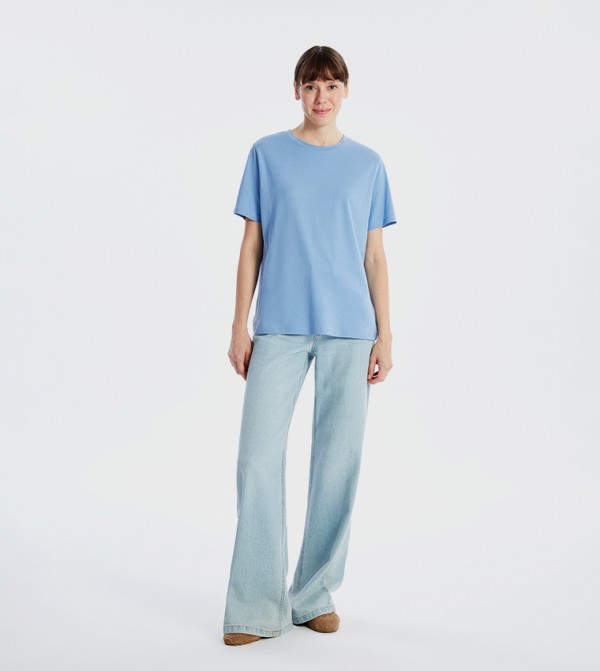 LC Waikiki LC Waikiki - Blue Casual T-Shirts