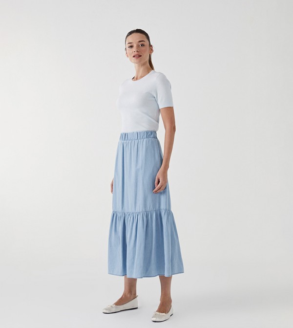 LC Waikiki  Skirts - Blue Maxi Skirts