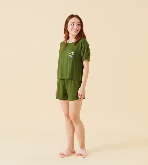 اٍل سي واي كيكي  ملابس نوم - أخضر Pyjama Set