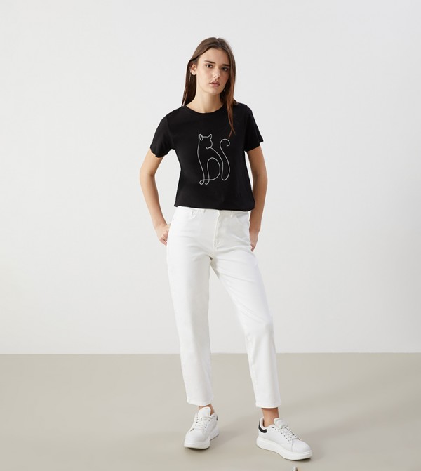 LC Waikiki LC Waikiki - Black Casual T-Shirts