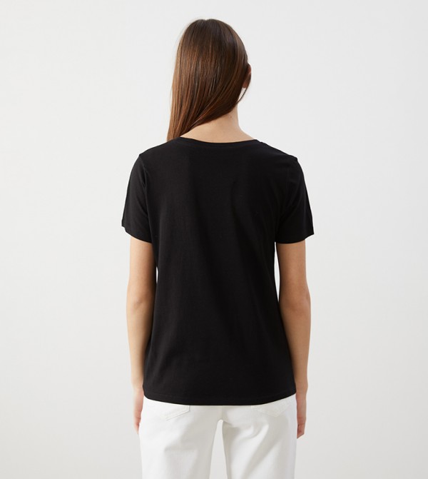 LC Waikiki LC Waikiki - Black Casual T-Shirts