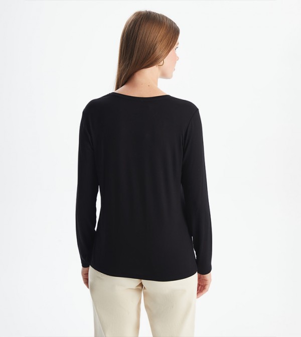 اٍل سي واي كيكي  تيشيرتات - أسود تيشيرتات كاجوال