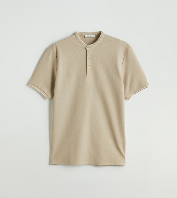 LC Waikiki LC Waikiki - Beige Round Neck T-Shirts