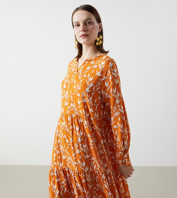 LC Waikiki  Dresses - Orange Casual Dresses