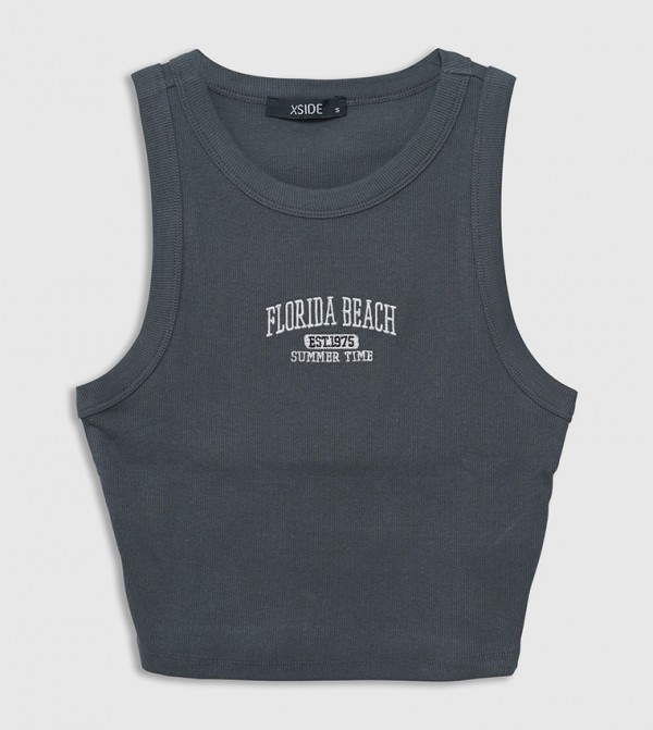 اٍل سي واي كيكي نساء - رمادي Sleeveless Tops