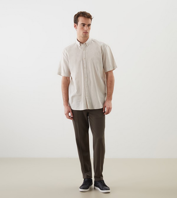LC Waikiki  Shirts - Beige Short Sleeves