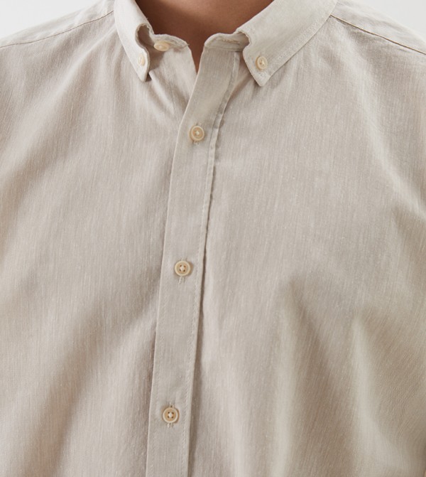 LC Waikiki  Shirts - Beige Short Sleeves