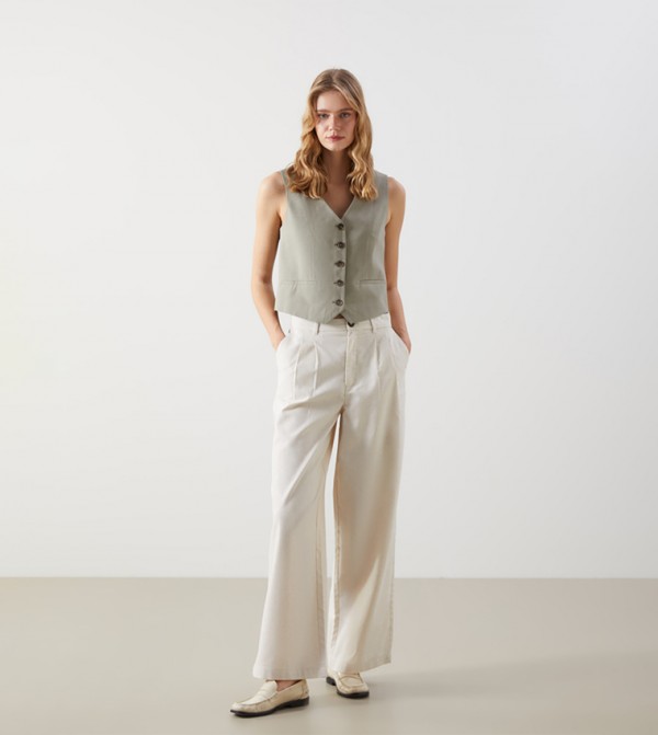 LC Waikiki  Pants & Leggings - Beige Casual Pants