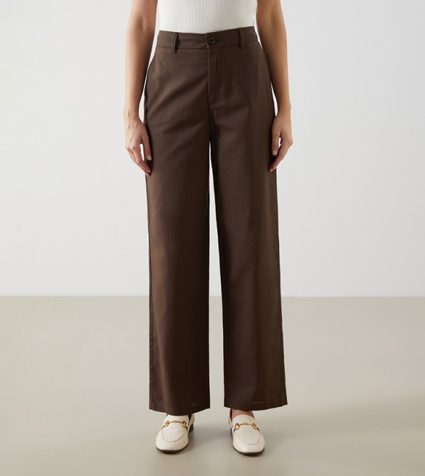 LC Waikiki  Pants & Leggings - Brown Casual Pants