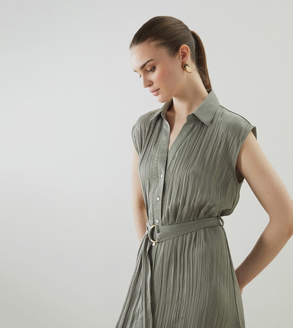 LC Waikiki LC Waikiki - Khaki Shirt & T-Shirt Dresses