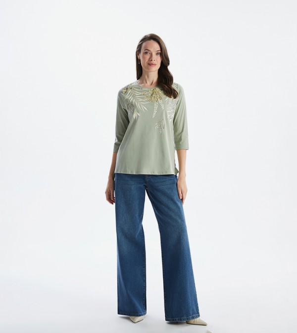 اٍل سي واي كيكي  بلوزات - أخضر Casual Tops