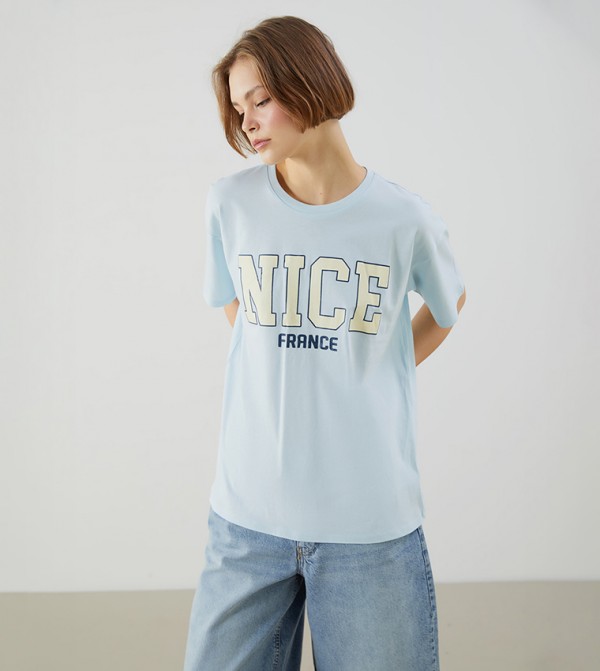 LC Waikiki LC Waikiki - Blue Casual T-Shirts