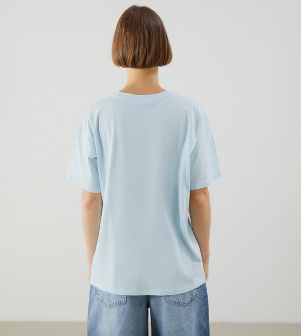 LC Waikiki LC Waikiki - Blue Casual T-Shirts
