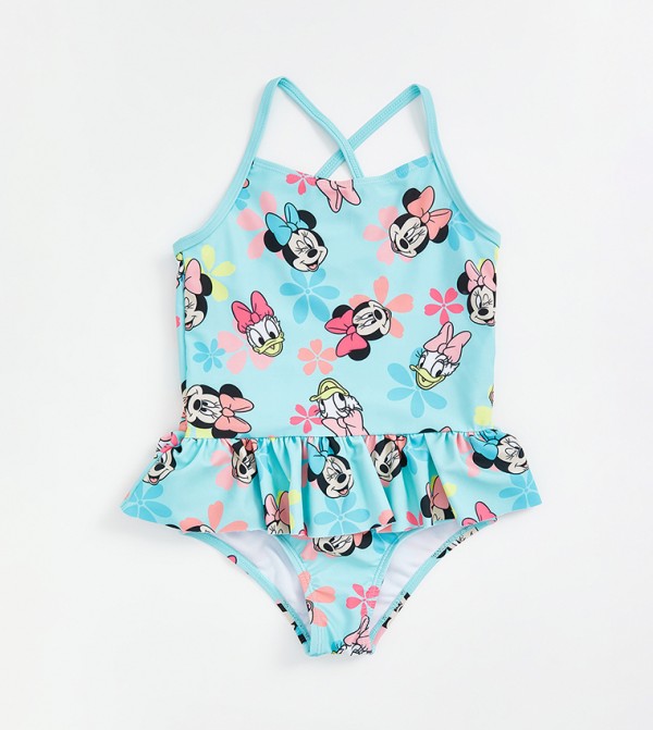 LC Waikiki  Swim Wear - Blue V Cut Swimsuit