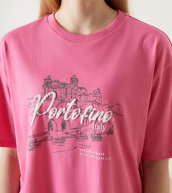 LC Waikiki LC Waikiki - Pink Casual T-Shirts