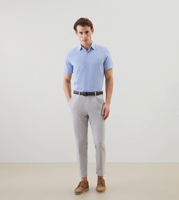 LC Waikiki  Shirts - Blue Short Sleeves