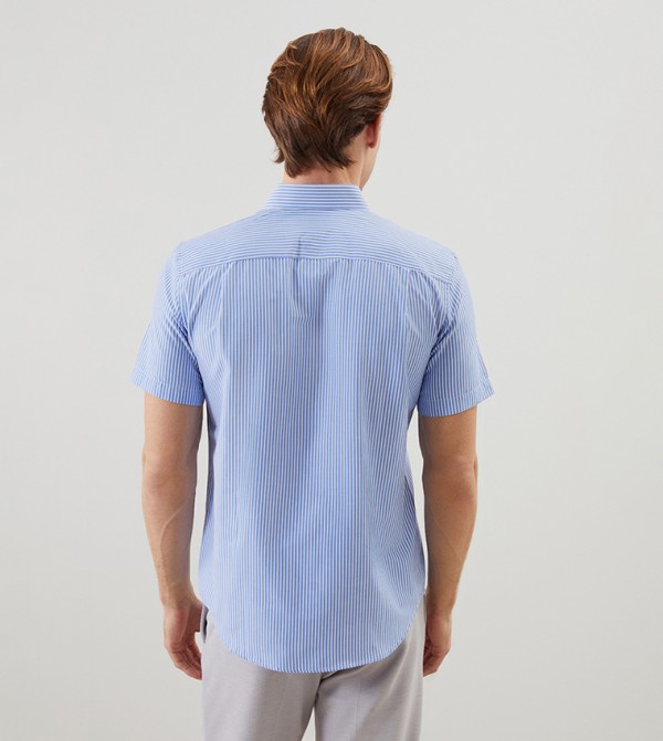 LC Waikiki  Shirts - Blue Short Sleeves