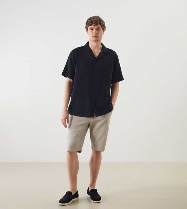LC Waikiki  Shirts - Black Short Sleeves