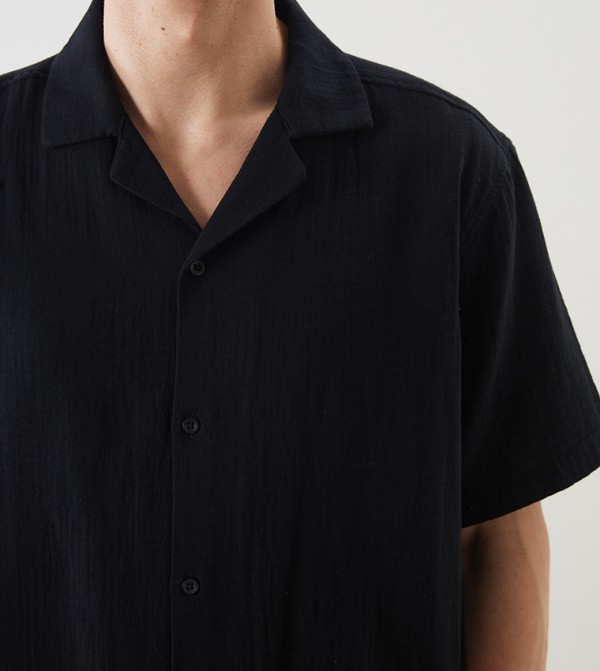 LC Waikiki  Shirts - Black Short Sleeves