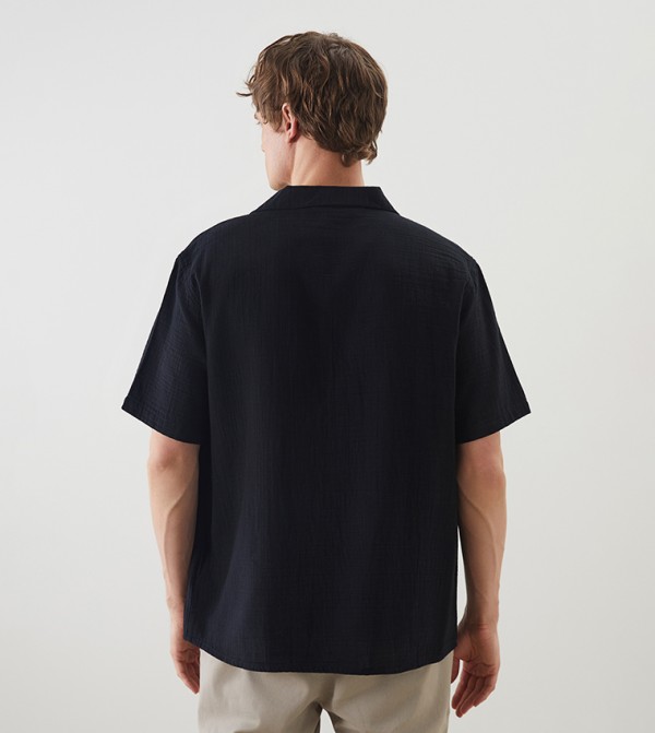 LC Waikiki  Shirts - Black Short Sleeves