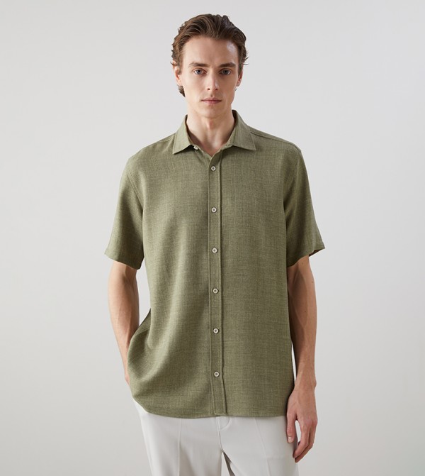 LC Waikiki  Shirts - Green Short Sleeves