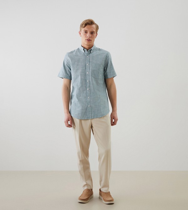 LC Waikiki  Shirts - Green Short Sleeves