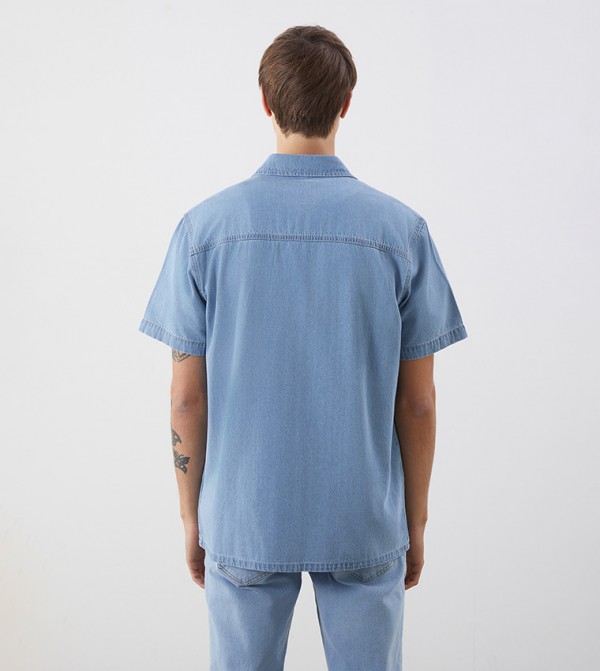 LC Waikiki  Shirts - Blue Short Sleeves