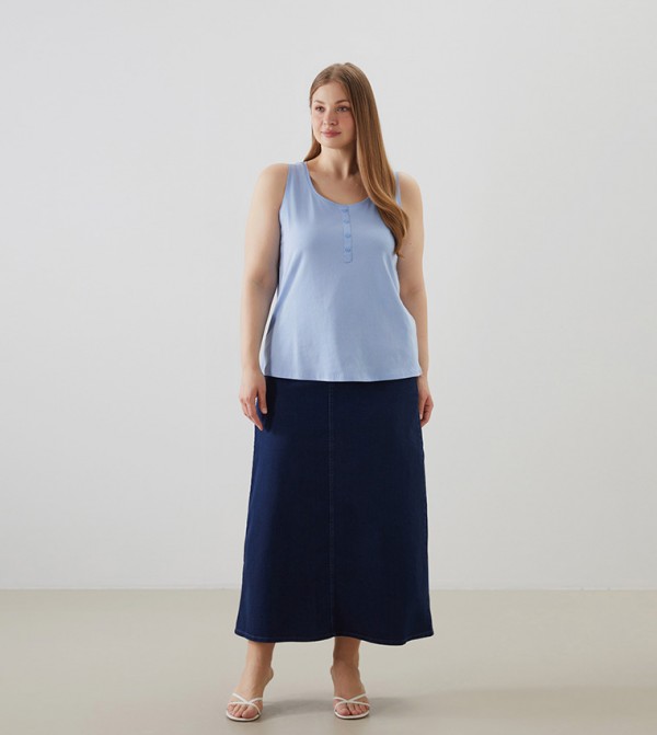 اٍل سي واي كيكي اٍل سي واي كيكي - أزرق Sleeveless Tops