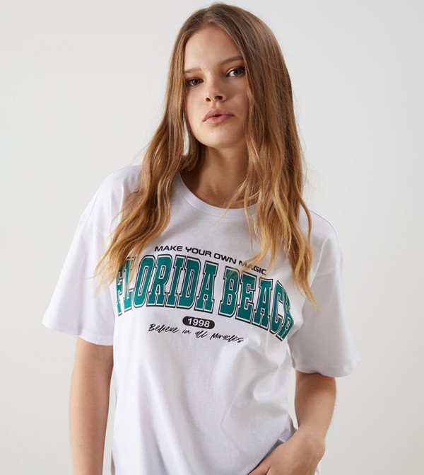 LC Waikiki Clothing - White Casual T-Shirts