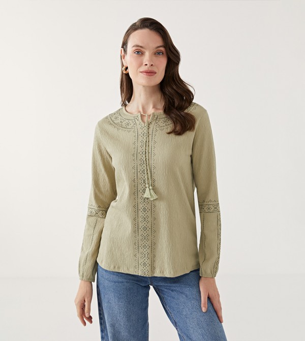 اٍل سي واي كيكي  - كاكي Casual Tops