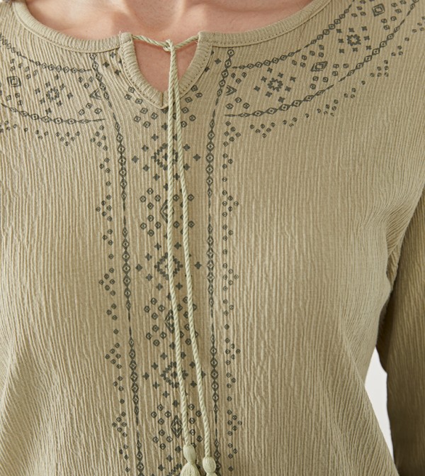 اٍل سي واي كيكي  - كاكي Casual Tops