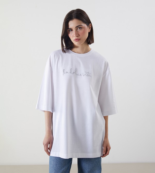 LC Waikiki  T-Shirts - White Short Sleeve T-Shirts