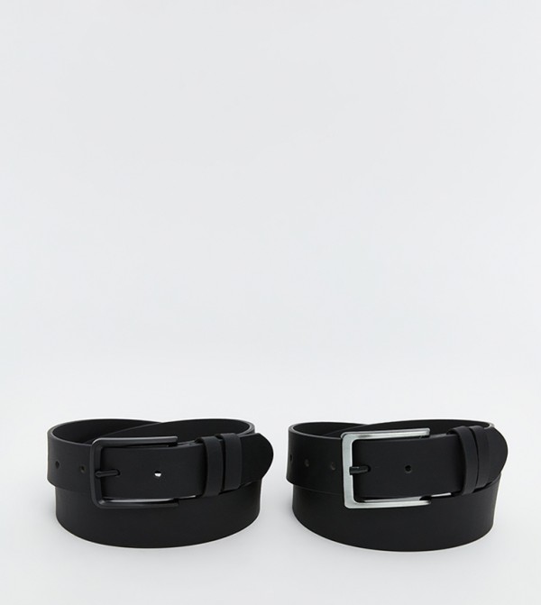 اٍل سي واي كيكي  أحزمة - أسود Non Leather Belts