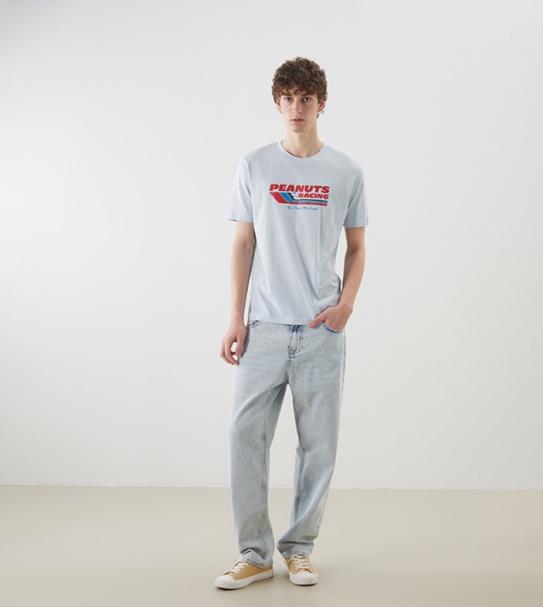 LC Waikiki Clothing - Blue Round Neck T-Shirts