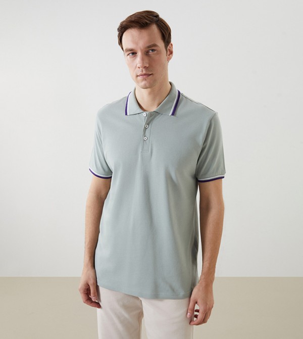 LC Waikiki T-Shirts - Green Polo T-shirts